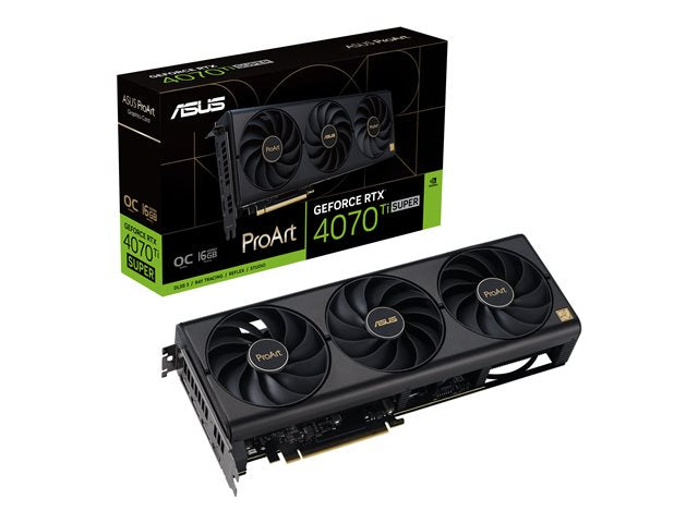 ASUS ProArt GeForce RTX 4070 Ti Super 16GB - OC Edition - graphics card - GeForce RTX 4070 Ti Super - 16 GB GDDR6X - PCIe 4.0 - HDMI, 3 x DisplayPort