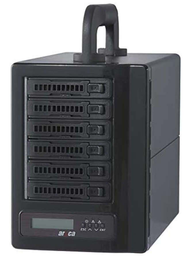 Areca ARC-8050T3U-6M (6-Bay (2.5”) Thunderbolt 3 / USB 3.2 Gen 2 Type C RAID Enclosure)