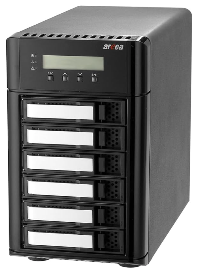 Areca ARC-8050T3U-6 (6 Bay Thunderbolt 3 / USB 3.2 Gen 2 Type C RAID Enclosure)