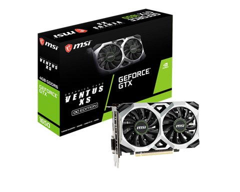 MSI GeForce GTX 1650 D6 VENTUS XS OCV1 - Graphics card - GF GTX 1650 - 4 GB GDDR6 - PCIe 3.0 x16 - DVI, HDMI, DisplayPort