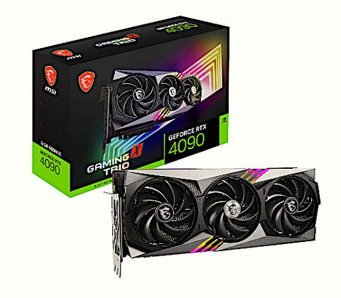 MSI RTX 4090 GAMING X TRIO - Graphics card - NVIDIA GeForce RTX 4090 - 24 GB GDDR6X - PCIe 4.0 x16 - HDMI, 3 x DisplayPort