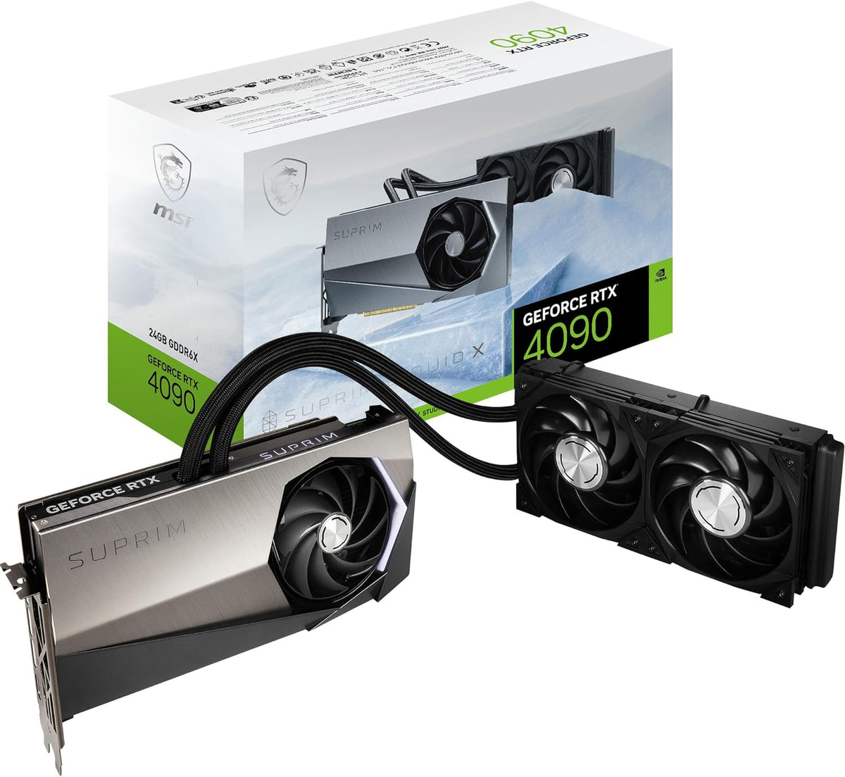 MSI GeForce RTX 4090 SUPRIM LIQUID X - Graphics card - NVIDIA GeForce RTX 4090 - 24 GB GDDR6X - PCIe 4.0 - HDMI, 3 x DisplayPort