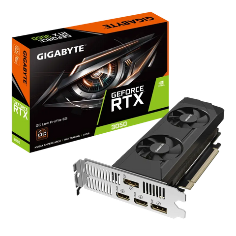 Gigabyte NVIDIA GeForce RTX 3050 OC Low Profile 6G 6 GB GDDR6 SDRAM 96-bit PCI Express 4.0 Graphics Card