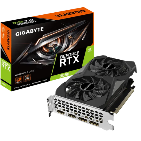 Gigabyte NVIDIA GeForce RTX 3050 WINDFORCE OC 6G 6 GB GDDR6 SDRAM 96-bit PCI Express 4.0 Graphics Card