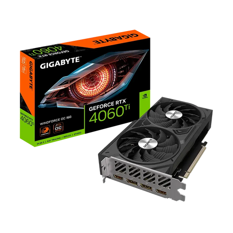 Gigabyte NVIDIA GeForce RTX 4060 Ti WINDFORCE OC 16G 16 GB GDDR6 SDRAM 128-bit PCI Express 4.0 Graphics Card