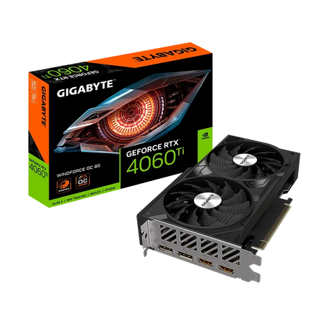 Gigabyte NVIDIA GeForce RTX 4060 Ti WINDFORCE OC 8G 8 GB GDDR6 SDRAM 128-bit PCI Express 4.0 Graphics Card