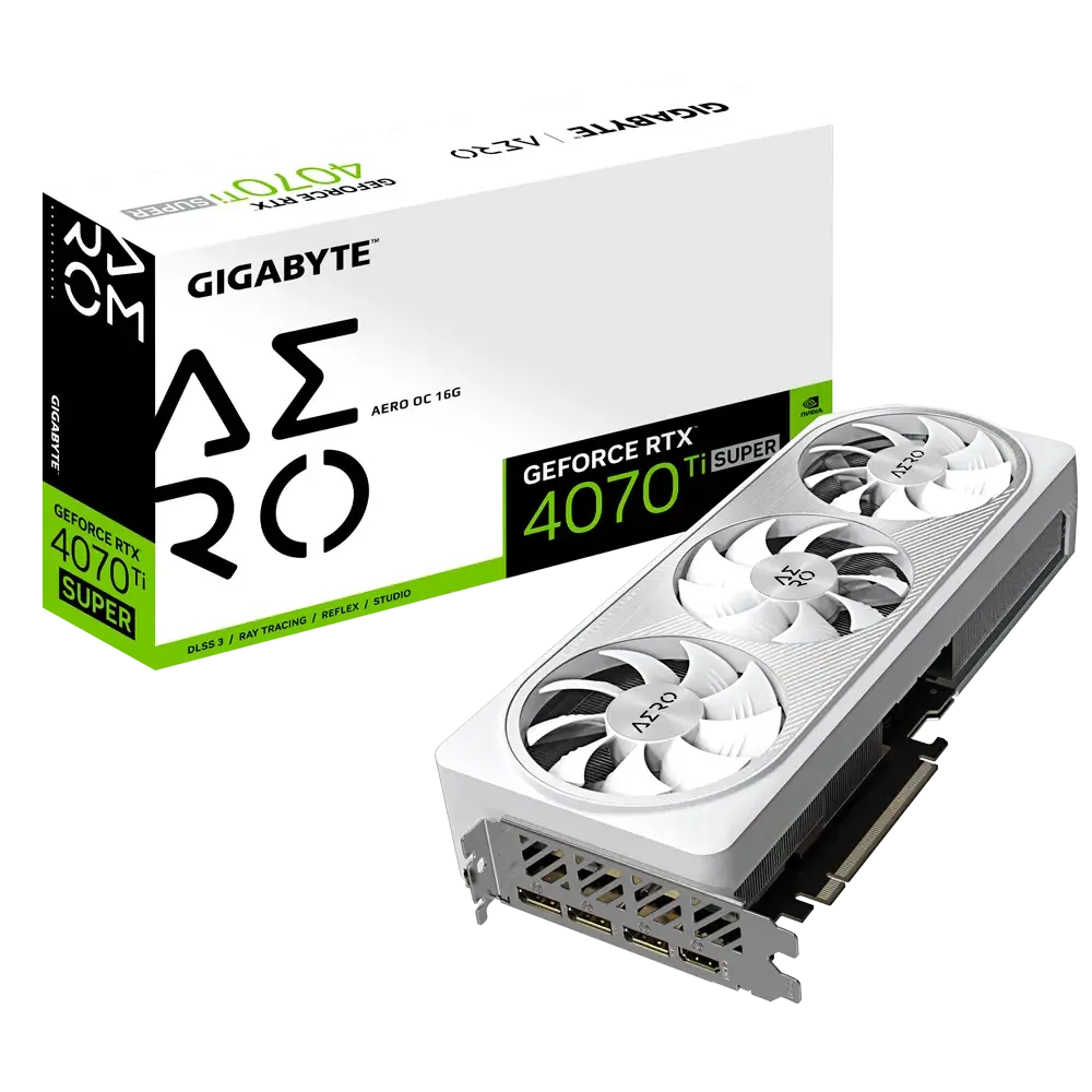 Gigabyte NVIDIA GeForce RTX 4070 Ti SUPER AERO OC 16G 16 GB GDDR6X SDRAM 256-bit PCI Express 4.0 Graphics Card