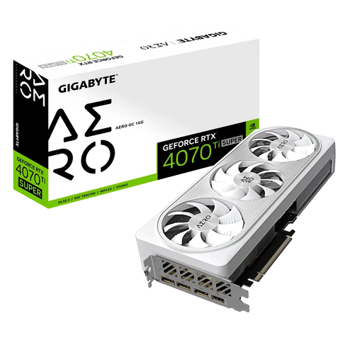 Gigabyte NVIDIA GeForce RTX 4070 Ti SUPER AERO OC 16G 16 GB GDDR6X SDRAM 256-bit PCI Express 4.0 Graphics Card