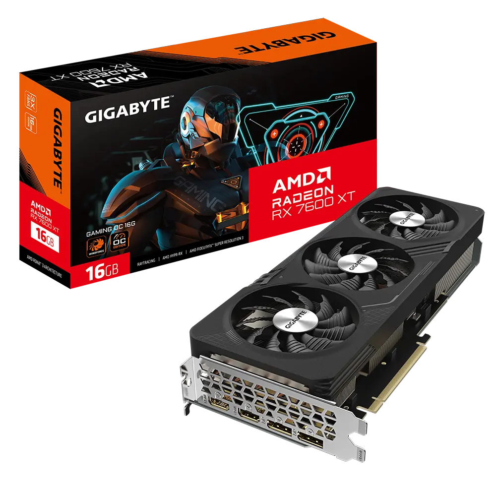 Gigabyte AMD Radeon RX 7600 XT GAMING OC 16G 16 GB GDDR6 SDRAM 128-bit PCI Express 4.0 Graphics Card