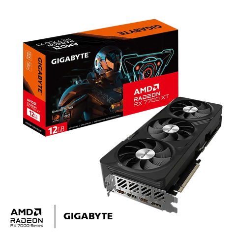 Gigabyte AMD Radeon RX 7700 XT GAMING OC 12G 12 GB GDDR6 SDRAM 192-bit PCI Express 4.0 Graphics Card