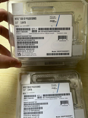 Intel SSDPF2KX038T1N1 P5520 3.8TB 2.5" PCIe 4.0 x4, NVMe SSD