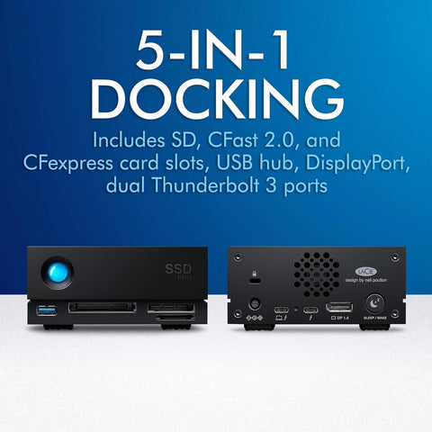 Lacie 1big Dock SSD Pro STHW2000800 2TB Thunderbolt 3 Desktop External Drive