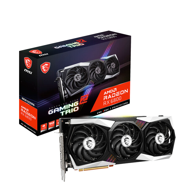 MSI Radeon RX 6800 XT GAMING Z TRIO 16G - Graphics card - Radeon RX 6800 XT - 16 GB GDDR6 - PCIe 4.0 - HDMI, 3 x DisplayPort