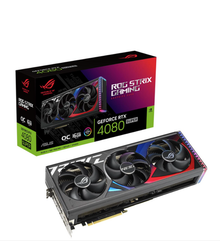 ASUS ROG Strix GeForce RTX 4080 SUPER 16GB - OC Edition - graphics card - NVIDIA GeForce RTX 4080 SUPER - 16 GB GDDR6X - PCIe 4.0 - 2 x HDMI, 3 x DisplayPort