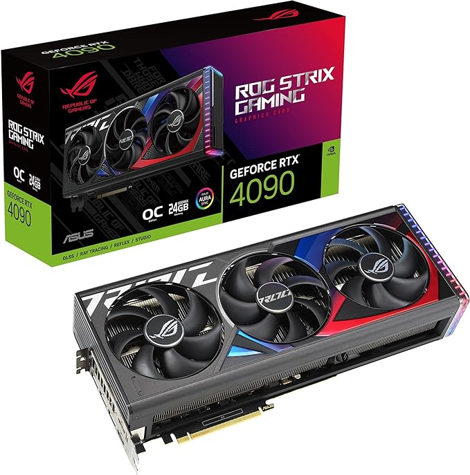 ASUS ROG Strix GeForce RTX 4090 - OC Edition - graphics card - NVIDIA GeForce RTX 4090 - 24 GB GDDR6X - PCIe 4.0 - 2 x HDMI, 3 x DisplayPort