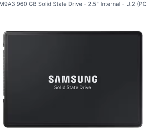 Samsung PM9A3 MZ-QL296000 960 GB SSD 2.5" Internal - U.2 (PCI Express NVMe 4.0 x4)