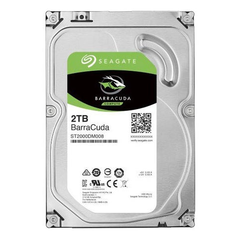 Seagate BarraCuda ST2000DM008 2TB 3.5" 7200RPM 256MB Cache SATA III Hard Disk Drive(HDD)