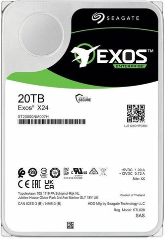 Seagate Exos X24 ST20000NM007H 20TB 3.5" 7200RPM 512MB Cache SAS HDD