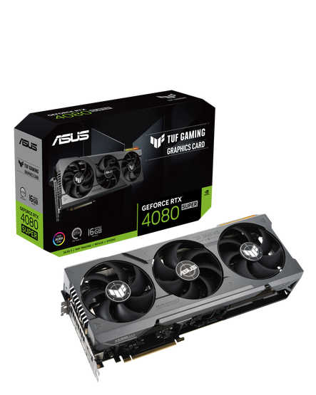 ASUS TUF Gaming GeForce RTX 4080 SUPER 16GB - Graphics card - NVIDIA GeForce RTX 4080 SUPER - 16 GB GDDR6X - PCIe 4.0 - 2 x HDMI, 3 x DisplayPort