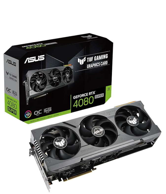 ASUS TUF Gaming GeForce RTX 4080 SUPER 16GB - OC Edition - graphics card - NVIDIA GeForce RTX 4080 SUPER - 16 GB GDDR6X - PCIe 4.0 - 2 x HDMI, 3 x DisplayPort