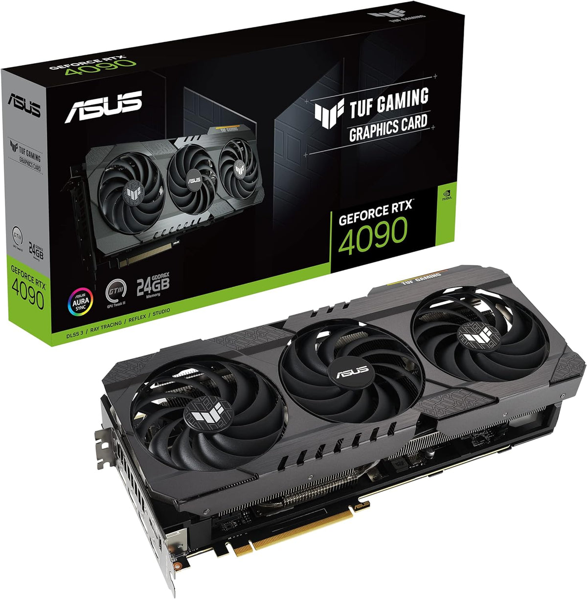 ASUS TUF Gaming GeForce RTX 4090 24GB - Graphics card - NVIDIA GeForce RTX 4090 - 24 GB GDDR6X - PCIe 4.0 - 2 x HDMI, 3 x DisplayPort