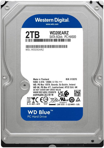 WD BLUE WD20EARZ 2TB 3.5" 5400RPM 64MB Cache SATA HDD