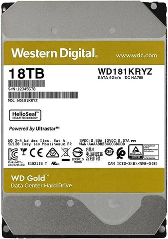 WD GOLD ENTERPRISE CLASS WD181KRYZ 18TB 3.5" 7200RPM 512MB Cache SATA HDD