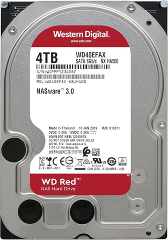 WD RED NAS WD40EFAX 4TB 3.5" 5400RPM 256MB Cache SATA HDD