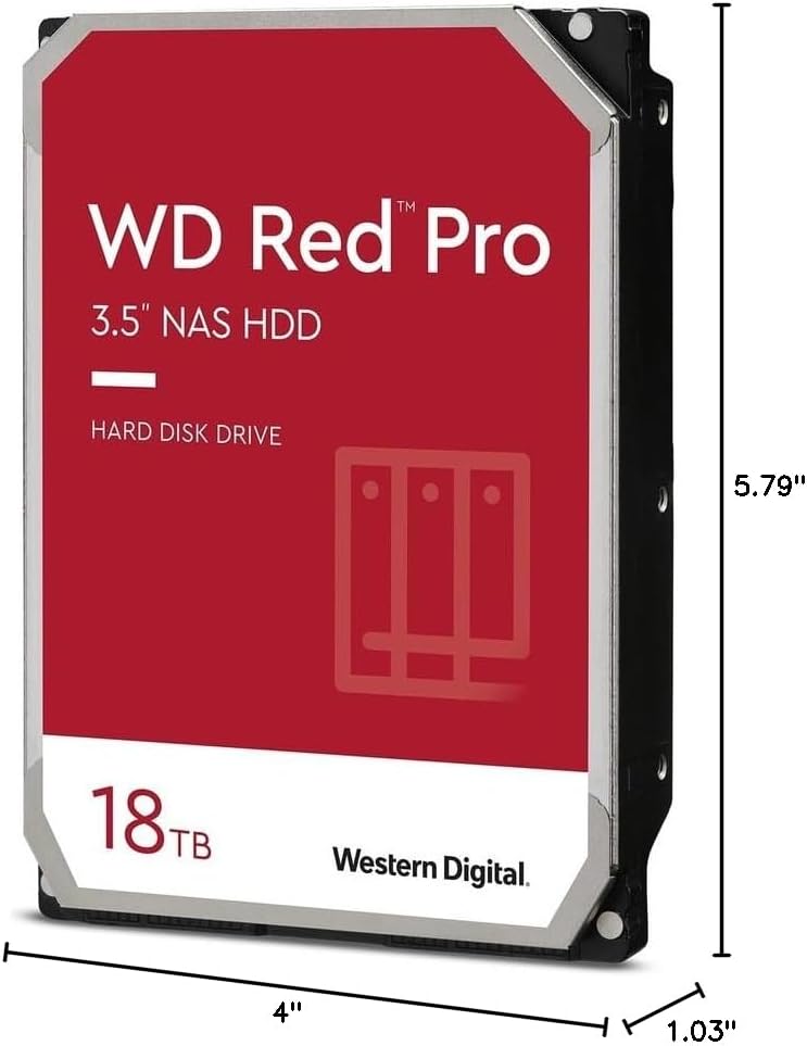 WD RED PRO NAS WD181KFGX 18TB 3.5" 7200RPM 512MB Cache SATA HDD
