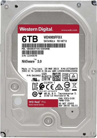 WD RED PRO NAS WD6003FFBX 6TB 3.5" 7200RPM 256MB Cache SATA HDD