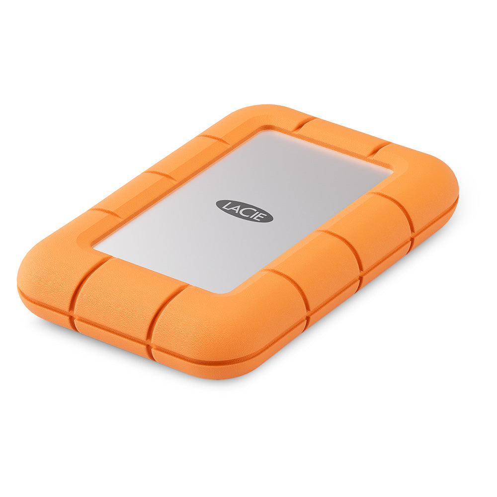 LaCie Rugged Mini 2TB External Hard Drive – LAC9000298, Orange, USB 3.0, Shock & Water Resistant