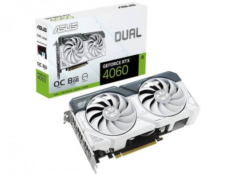 ASUS Dual GeForce RTX 4060 8GB - OC Edition - graphics card - GeForce RTX 4060 - 8 GB GDDR6 - PCIe 4.0 - HDMI, 3 x DisplayPort - white